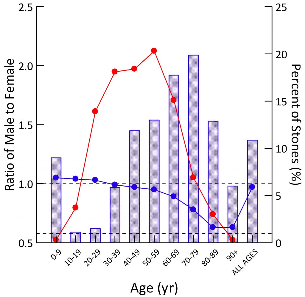 stone rates and male to female stone and population ratios from Lieske