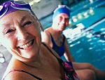 women swimming